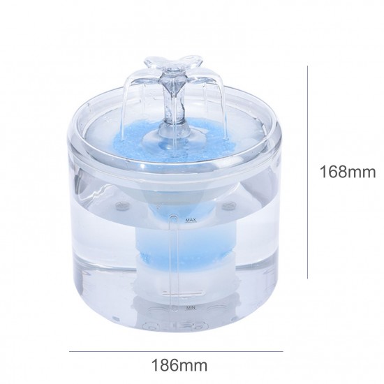 Cat Water Fountain 2.6L/88oz Pet Water Fountain Transparent Automatic Cat Water Dispenser Silent Drinking for Cats Dogs Multiple Pets Cat Water Fountain 2.6L/88oz Pet Water Fountain Transparent Automatic Cat Water Dispenser Silent Drinking for Cats Dogs Multiple Pets