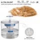 Cat Water Fountain 2.6L/88oz Pet Water Fountain Transparent Automatic Cat Water Dispenser Silent Drinking for Cats Dogs Multiple Pets Cat Water Fountain 2.6L/88oz Pet Water Fountain Transparent Automatic Cat Water Dispenser Silent Drinking for Cats Dogs Multiple Pets