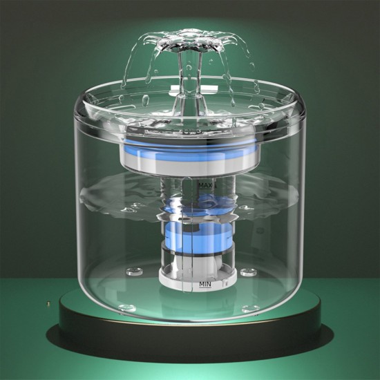 Cat Water Fountain 2.6L/88oz Pet Water Fountain Transparent Automatic Cat Water Dispenser Silent Drinking for Cats Dogs Multiple Pets Cat Water Fountain 2.6L/88oz Pet Water Fountain Transparent Automatic Cat Water Dispenser Silent Drinking for Cats Dogs Multiple Pets