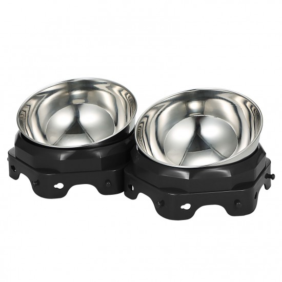 2PCS Elevated Pet Food Dish Raised Dog Bowl Detachable Washable 5.5 Inches Bowl Anti-slip Silione Mat Design for Home Daily Feeding Use 2PCS Elevated Pet Food Dish Raised Dog Bowl Detachable Washable 5.5 Inches Bowl Anti-slip Silione Mat Design for Home Daily Feeding Use