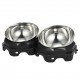 2PCS Elevated Pet Food Dish Raised Dog Bowl Detachable Washable 5.5 Inches Bowl Anti-slip Silione Mat Design for Home Daily Feeding Use 2PCS Elevated Pet Food Dish Raised Dog Bowl Detachable Washable 5.5 Inches Bowl Anti-slip Silione Mat Design for Home Daily Feeding Use
