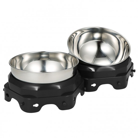 2PCS Elevated Pet Food Dish Raised Dog Bowl Detachable Washable 5.5 Inches Bowl Anti-slip Silione Mat Design for Home Daily Feeding Use 2PCS Elevated Pet Food Dish Raised Dog Bowl Detachable Washable 5.5 Inches Bowl Anti-slip Silione Mat Design for Home Daily Feeding Use