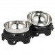 2PCS Elevated Pet Food Dish Raised Dog Bowl Detachable Washable 5.5 Inches Bowl Anti-slip Silione Mat Design for Home Daily Feeding Use 2PCS Elevated Pet Food Dish Raised Dog Bowl Detachable Washable 5.5 Inches Bowl Anti-slip Silione Mat Design for Home Daily Feeding Use