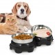 2PCS Elevated Pet Food Dish Raised Dog Bowl Detachable Washable 5.5 Inches Bowl Anti-slip Silione Mat Design for Home Daily Feeding Use 2PCS Elevated Pet Food Dish Raised Dog Bowl Detachable Washable 5.5 Inches Bowl Anti-slip Silione Mat Design for Home Daily Feeding Use
