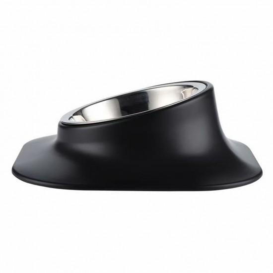 Stainless Steel Pet Bowl with Rubber Base, 15 Degree Tilt Raised Non-Slip Feeder for Small/Medium/Large Dogs, Perfect for Pet Feeding Bowls and Water Bowls Stainless Steel Pet Bowl with Rubber Base, 15 Degree Tilt Raised Non-Slip Feeder for Small/Medium/Large Dogs, Perfect for Pet Feeding Bowls and Water Bowls