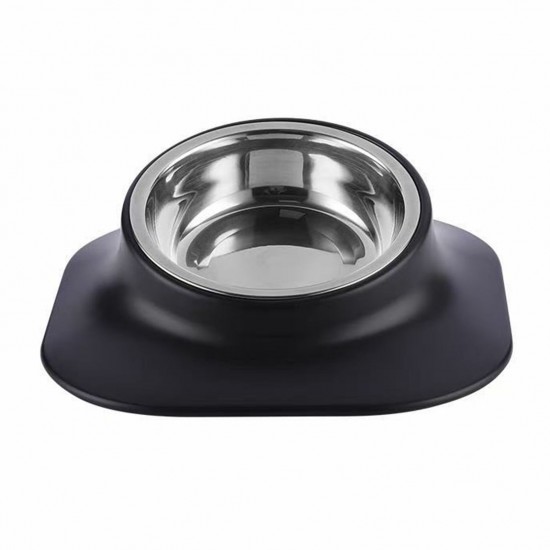 Stainless Steel Pet Bowl with Rubber Base, 15 Degree Tilt Raised Non-Slip Feeder for Small/Medium/Large Dogs, Perfect for Pet Feeding Bowls and Water Bowls Stainless Steel Pet Bowl with Rubber Base, 15 Degree Tilt Raised Non-Slip Feeder for Small/Medium/Large Dogs, Perfect for Pet Feeding Bowls and Water Bowls