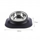 Stainless Steel Pet Bowl with Rubber Base, 15 Degree Tilt Raised Non-Slip Feeder for Small/Medium/Large Dogs, Perfect for Pet Feeding Bowls and Water Bowls Stainless Steel Pet Bowl with Rubber Base, 15 Degree Tilt Raised Non-Slip Feeder for Small/Medium/Large Dogs, Perfect for Pet Feeding Bowls and Water Bowls
