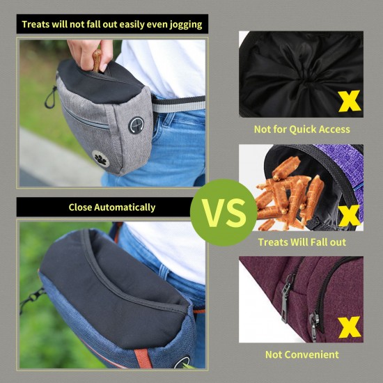 Large Capacity Dog Snack Bag Dog Treat Pouch Dog Training Pouch Bag with Adjustable Waistband Pet Training Pocket Outdoor Bag Large Capacity Dog Snack Bag Dog Treat Pouch Dog Training Pouch Bag with Adjustable Waistband Pet Training Pocket Outdoor Bag
