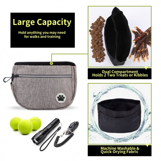 Large Capacity Dog Snack Bag Dog Treat Pouch Dog Training Pouch Bag with Adjustable Waistband Pet Training Pocket Outdoor Bag Large Capacity Dog Snack Bag Dog Treat Pouch Dog Training Pouch Bag with Adjustable Waistband Pet Training Pocket Outdoor Bag