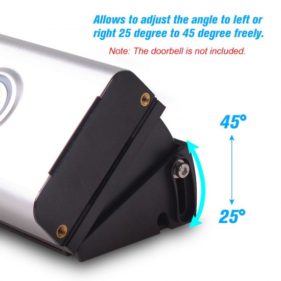 Adjustable Angle (25 to 45 degree freely) Doorbell Mount Bracket for Ring Video Doorbell Angle Adjustment Adapter / Mounting Plate / Bracket / Wedge Kit (Doorbell NOT included) Adjustable Angle (25 to 45 degree freely) Doorbell Mount Bracket for Ring Video Doorbell Angle Adjustment Adapter / Mounting Plate / Bracket / Wedge Kit (Doorbell NOT included)