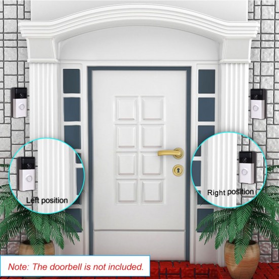 Adjustable Angle (25 to 45 degree freely) Doorbell Mount Bracket for Ring Video Doorbell Angle Adjustment Adapter / Mounting Plate / Bracket / Wedge Kit (Doorbell NOT included) Adjustable Angle (25 to 45 degree freely) Doorbell Mount Bracket for Ring Video Doorbell Angle Adjustment Adapter / Mounting Plate / Bracket / Wedge Kit (Doorbell NOT included)