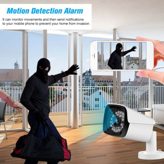 Security Cameras System 4CH 1080P WiFi Surveillance DVR Kit with 4 Weatherproof IP67 2.0MP IP Network Cameras 98ft IR-cut Night Vision P2P Remote Access US Plug Security Cameras System 4CH 1080P WiFi Surveillance DVR Kit with 4 Weatherproof IP67 2.0MP IP Network Cameras 98ft IR-cut Night Vision P2P Remote Access US Plug