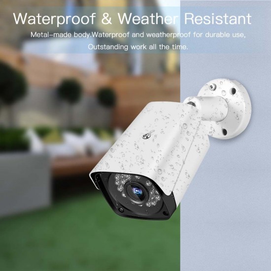 Security Cameras System 4CH 1080P WiFi Surveillance DVR Kit with 4 Weatherproof IP67 2.0MP IP Network Cameras 98ft IR-cut Night Vision P2P Remote Access US Plug Security Cameras System 4CH 1080P WiFi Surveillance DVR Kit with 4 Weatherproof IP67 2.0MP IP Network Cameras 98ft IR-cut Night Vision P2P Remote Access US Plug