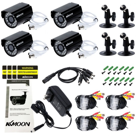 4pcs AHD 720P Weatherproof CCTV Cameras Kit IR CUT Color CMOS Home Security System 3.6mm 4pcs AHD 720P Weatherproof CCTV Cameras Kit IR CUT Color CMOS Home Security System 3.6mm
