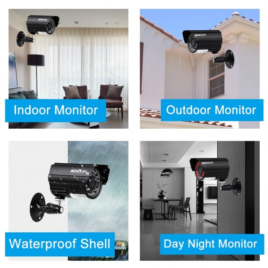4pcs AHD 720P Weatherproof CCTV Cameras Kit IR CUT Color CMOS Home Security System 3.6mm 4pcs AHD 720P Weatherproof CCTV Cameras Kit IR CUT Color CMOS Home Security System 3.6mm