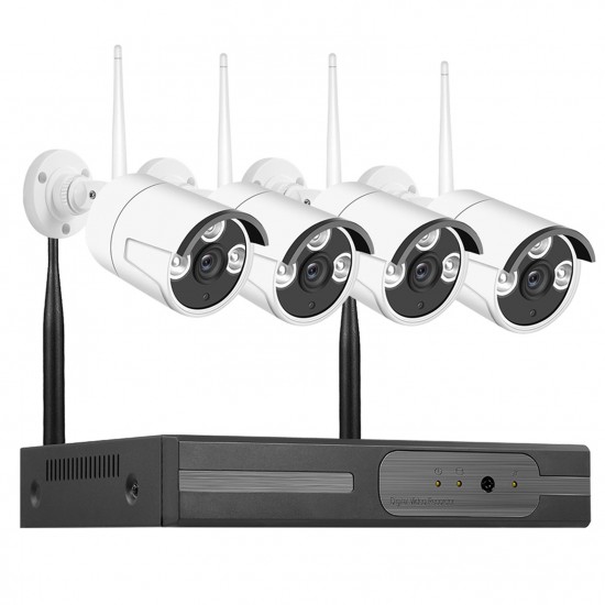 8CH NVR Wireless NVR Kit Security Surveillance System + 4Pcs 2MP 1080P WIFI Home Security Camera Night Vision P2P Motion Detection Alarm Trigger US Plug 8CH NVR Wireless NVR Kit Security Surveillance System + 4Pcs 2MP 1080P WIFI Home Security Camera Night Vision P2P Motion Detection Alarm Trigger US Plug