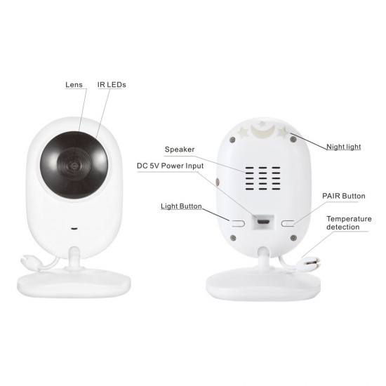 4.3inch Wireless Video Baby Monitor 2 Way Talk Baby Monitor with Camera Support 4 Cameras VOX Mode Temperature Monitoring IR Night Vision Baby Nanny Security Camera 4.3inch Wireless Video Baby Monitor 2 Way Talk Baby Monitor with Camera Support 4 Cameras VOX Mode Temperature Monitoring IR Night Vision Baby Nanny Security Camera