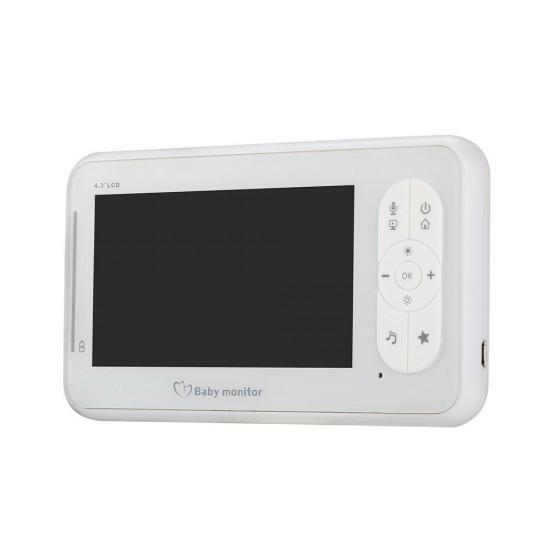 4.3inch Wireless Video Baby Monitor 2 Way Talk Baby Monitor with Camera Support 4 Cameras VOX Mode Temperature Monitoring IR Night Vision Baby Nanny Security Camera 4.3inch Wireless Video Baby Monitor 2 Way Talk Baby Monitor with Camera Support 4 Cameras VOX Mode Temperature Monitoring IR Night Vision Baby Nanny Security Camera