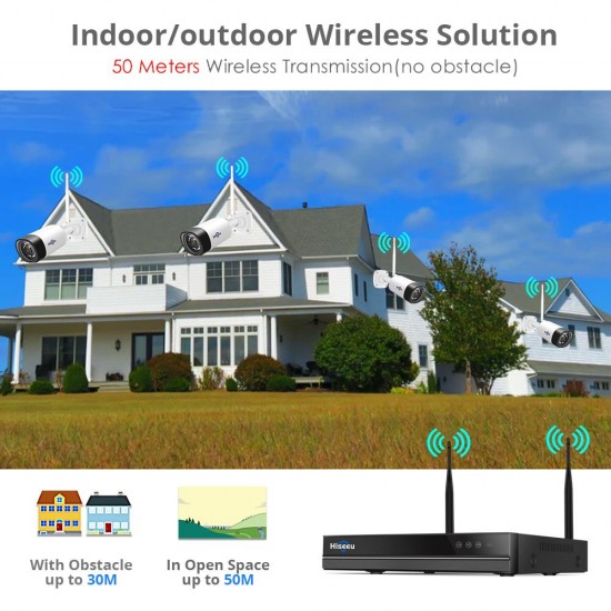 8 Channel 2MP Wireless WiFi Security Camera System NVR Kit with 4pcs Outdoor Waterproof IP Cameras Plug and Play Remote View Motion Detection Night Vision(Hard Drive not Included) 8 Channel 2MP Wireless WiFi Security Camera System NVR Kit with 4pcs Outdoor Waterproof IP Cameras Plug and Play Remote View Motion Detection Night Vision(Hard Drive not Included)