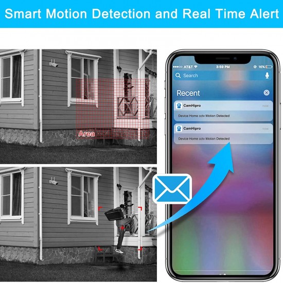 Wireless WiFi Security Camera 5MP Super High Definition Outdoor Waterproof Surveillance Camera with Two-Way Audio,Night Vision,Motion Detection,Email Alert,Remote Access Wireless WiFi Security Camera 5MP Super High Definition Outdoor Waterproof Surveillance Camera with Two-Way Audio,Night Vision,Motion Detection,Email Alert,Remote Access