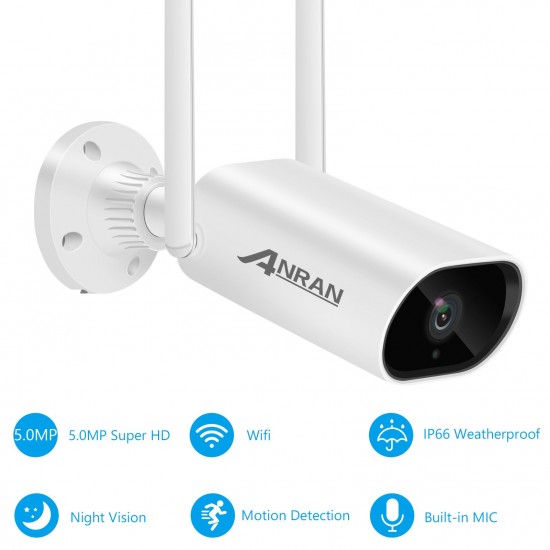 Wireless WiFi Security Camera 5MP Super High Definition Outdoor Waterproof Surveillance Camera with Two-Way Audio,Night Vision,Motion Detection,Email Alert,Remote Access Wireless WiFi Security Camera 5MP Super High Definition Outdoor Waterproof Surveillance Camera with Two-Way Audio,Night Vision,Motion Detection,Email Alert,Remote Access
