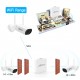 Wireless Security Camera System 4 Channel Wireless Surveillance NVR with 2pcs 3MP Super High Definition WiFi IP Camera support night vision,motion detection,alarm push,IP66 Waterproof Wireless Security Camera System 4 Channel Wireless Surveillance NVR with 2pcs 3MP Super High Definition WiFi IP Camera support night vision,motion detection,alarm push,IP66 Waterproof