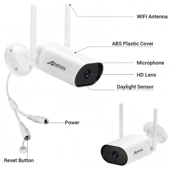 Wireless Security Camera System 4 Channel Wireless Surveillance NVR with 2pcs 3MP Super High Definition WiFi IP Camera support night vision,motion detection,alarm push,IP66 Waterproof Wireless Security Camera System 4 Channel Wireless Surveillance NVR with 2pcs 3MP Super High Definition WiFi IP Camera support night vision,motion detection,alarm push,IP66 Waterproof