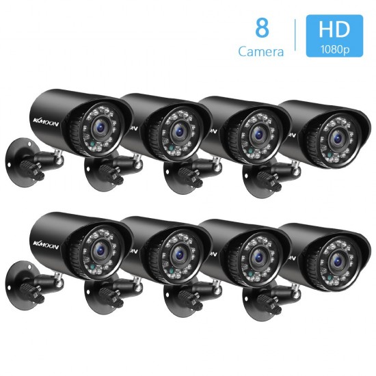 8pcs Full High Definition 1080P 2MP Security Analog Cameras Outdoor Weatherproof CCTV Surveillance Camera With Infrared Night Vision Motion Detection NTSC System 8pcs Full High Definition 1080P 2MP Security Analog Cameras Outdoor Weatherproof CCTV Surveillance Camera With Infrared Night Vision Motion Detection NTSC System