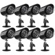 8pcs Full High Definition 1080P 2MP Security Analog Cameras Outdoor Weatherproof CCTV Surveillance Camera With Infrared Night Vision Motion Detection NTSC System 8pcs Full High Definition 1080P 2MP Security Analog Cameras Outdoor Weatherproof CCTV Surveillance Camera With Infrared Night Vision Motion Detection NTSC System