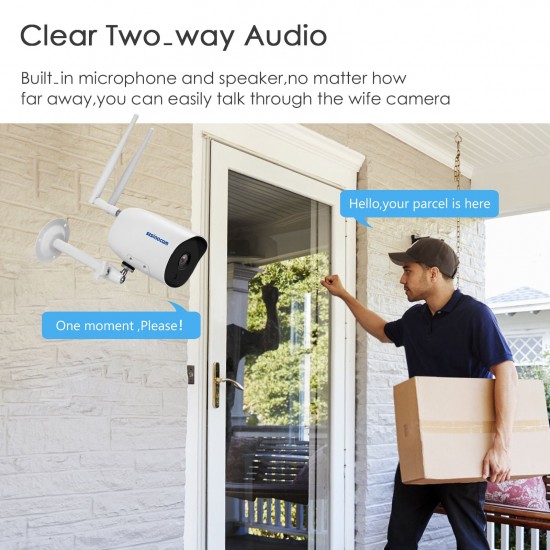4MP High Definition Wireless Security Camera WiFi Surveillance Camera with IP66 Weatherproof Motion Detection Night Vision Two-Way Audio 4MP High Definition Wireless Security Camera WiFi Surveillance Camera with IP66 Weatherproof Motion Detection Night Vision Two-Way Audio