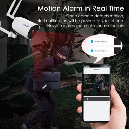 4MP High Definition Wireless Security Camera WiFi Surveillance Camera with IP66 Weatherproof Motion Detection Night Vision Two-Way Audio 4MP High Definition Wireless Security Camera WiFi Surveillance Camera with IP66 Weatherproof Motion Detection Night Vision Two-Way Audio