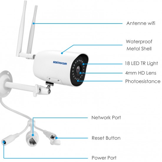 4MP High Definition Wireless Security Camera WiFi Surveillance Camera with IP66 Weatherproof Motion Detection Night Vision Two-Way Audio 4MP High Definition Wireless Security Camera WiFi Surveillance Camera with IP66 Weatherproof Motion Detection Night Vision Two-Way Audio