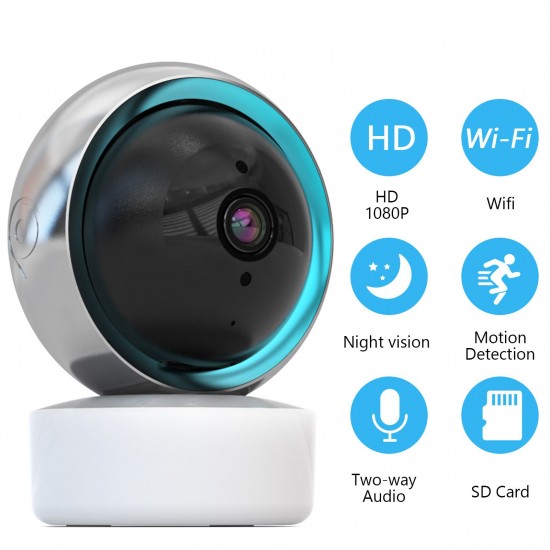Indoor Home Security Camera 1080P Wireless WiFi Surveillance Camera with Night Vision,Motion Detection,Remote Access,Two-way Audio Indoor Home Security Camera 1080P Wireless WiFi Surveillance Camera with Night Vision,Motion Detection,Remote Access,Two-way Audio