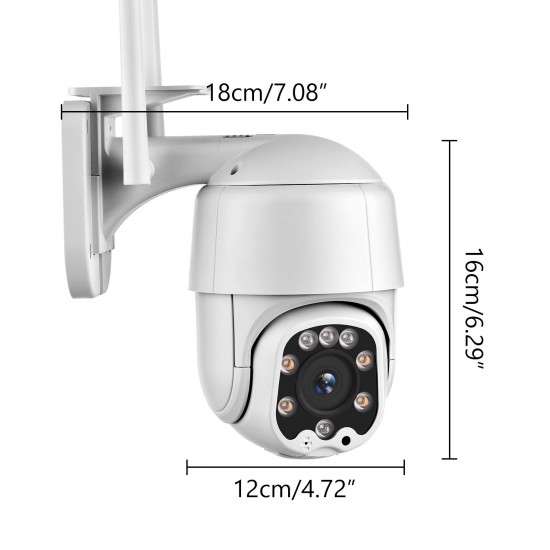 Outdoor Wireless WiFi Security Camera, 1080P Pan Tilt Zoom Surveillance CCTV Weatherproof PTZ Camera with 2-Way Audio, Motion Detection, Night Vision, YI IOT APP Remote Access, IP66 Waterproof Outdoor Wireless WiFi Security Camera, 1080P Pan Tilt Zoom Surveillance CCTV Weatherproof PTZ Camera with 2-Way Audio, Motion Detection, Night Vision, YI IOT APP Remote Access, IP66 Waterproof