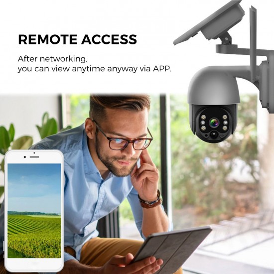 Wireless Solar Panel Security Camera, Wireless Rechargeable Battery Camera 3MP WiFi Home Security Camera with Full Color Night Vision, PIR Human Detection, Two Way Audio, Remote Access, Built-in 6pcs Battery, Silver Wireless Solar Panel Security Camera, Wireless Rechargeable Battery Camera 3MP WiFi Home Security Camera with Full Color Night Vision, PIR Human Detection, Two Way Audio, Remote Access, Built-in 6pcs Battery, Silver