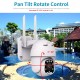 Outdoor Security Camera 3MP PTZ Camera, WiFi Surveillance Cameras for Home Security Camera Support 360° View, Full Color Night Vision, 2-Way Audio, Motion Detection, IP66 Waterproof, Include 32G TF Card Outdoor Security Camera 3MP PTZ Camera, WiFi Surveillance Cameras for Home Security Camera Support 360° View, Full Color Night Vision, 2-Way Audio, Motion Detection, IP66 Waterproof, Include 32G TF Card