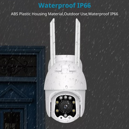 Outdoor Security Camera 3MP PTZ Camera, WiFi Surveillance Cameras for Home Security Camera Support 360° View, Full Color Night Vision, 2-Way Audio, Motion Detection, IP66 Waterproof, Include 32G TF Card Outdoor Security Camera 3MP PTZ Camera, WiFi Surveillance Cameras for Home Security Camera Support 360° View, Full Color Night Vision, 2-Way Audio, Motion Detection, IP66 Waterproof, Include 32G TF Card