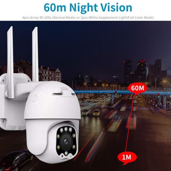 Outdoor Security Camera 3MP PTZ Camera, WiFi Surveillance Cameras for Home Security Camera Support 360° View, Full Color Night Vision, 2-Way Audio, Motion Detection, IP66 Waterproof, Include 32G TF Card Outdoor Security Camera 3MP PTZ Camera, WiFi Surveillance Cameras for Home Security Camera Support 360° View, Full Color Night Vision, 2-Way Audio, Motion Detection, IP66 Waterproof, Include 32G TF Card
