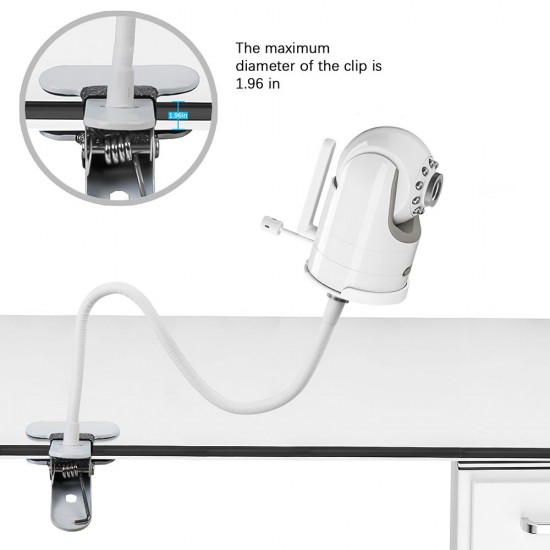 Clip Mount Stand Compatible with Infant DXR-8 and DXR-8 PRO Baby Monitor Camera Holder Flexible Twist Mounting Kit Attaches to Crib Cot Shelves Clip Mount Stand Compatible with Infant DXR-8 and DXR-8 PRO Baby Monitor Camera Holder Flexible Twist Mounting Kit Attaches to Crib Cot Shelves