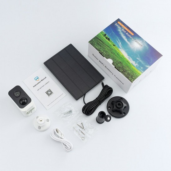 2MP WiFi Battery Security Camera Wireless 1080P Home Surveillance Camera Outdoor Solar Camera with 2-Way Audio Night Vision Motion Detection IP66 Waterproof with 2pcs Batteries 2MP WiFi Battery Security Camera Wireless 1080P Home Surveillance Camera Outdoor Solar Camera with 2-Way Audio Night Vision Motion Detection IP66 Waterproof with 2pcs Batteries