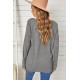 Gray Round Neck Loose Long Sleeve Top Gray Round Neck Loose Long Sleeve Top