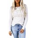 Lace Splicing Hollow Out Blouse Lace Splicing Hollow Out Blouse