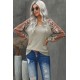 Mocha Leopard Print Waffle Knit Long Sleeve Top Mocha Leopard Print Waffle Knit Long Sleeve Top
