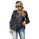 Black Printed Lantern Sleeve Top Black Printed Lantern Sleeve Top