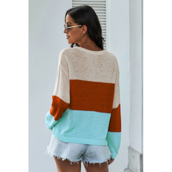 Apricot Colorblock Knit Top Apricot Colorblock Knit Top