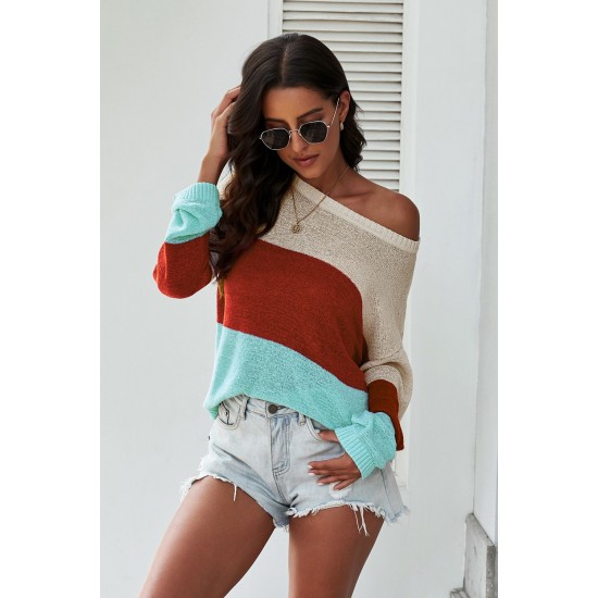 Apricot Colorblock Knit Top Apricot Colorblock Knit Top