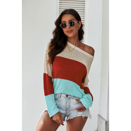 Apricot Colorblock Knit Top Apricot Colorblock Knit Top