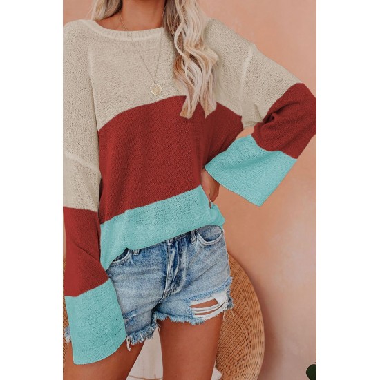 Apricot Colorblock Knit Top Apricot Colorblock Knit Top