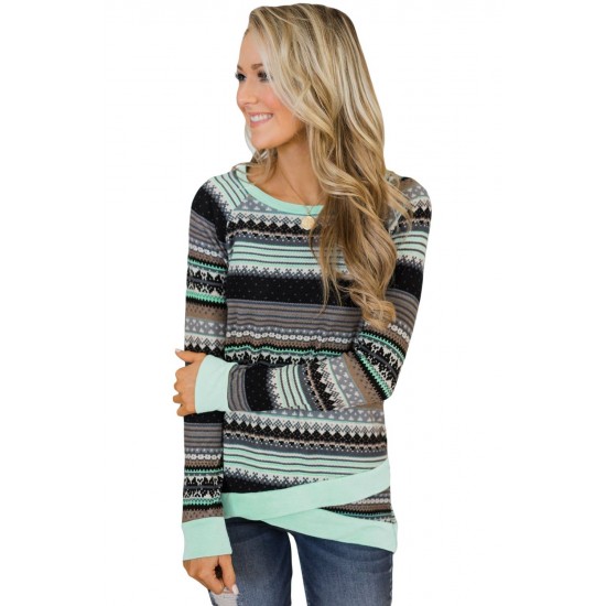 Mint Multi Striped Long Sleeve Top Mint Multi Striped Long Sleeve Top