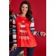 Red Letter Print Striped Long Sleeve T-shirt Red Letter Print Striped Long Sleeve T-shirt